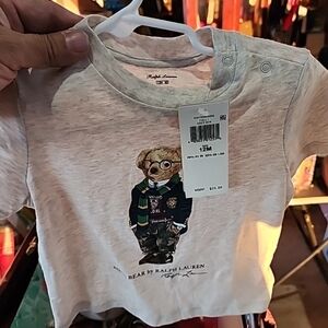 polo bear t shirt + button down long sleeve NWT 12 months its been sold